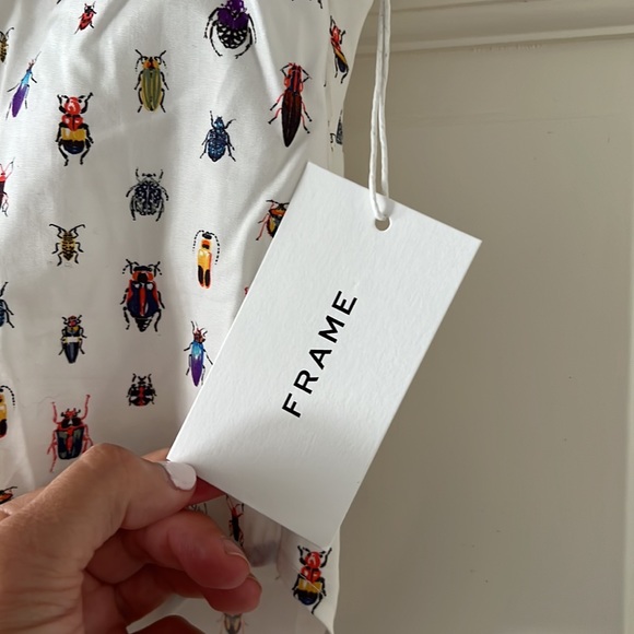 Frame Cropped Blouse Bug Pattern Size XS NWT - Picture 6 of 6